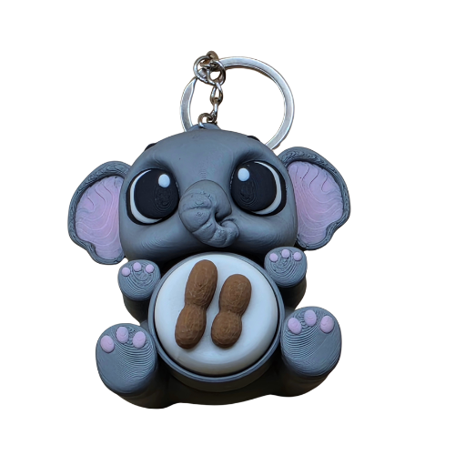 Peanut Elephant Clicker Keyring
