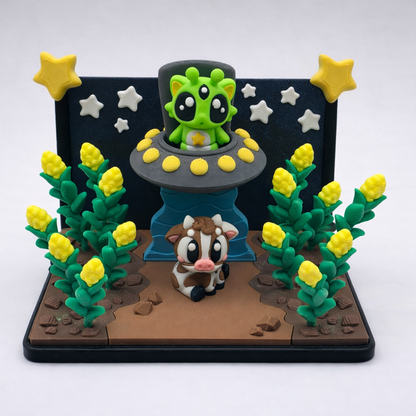 Cow Abduction Playset