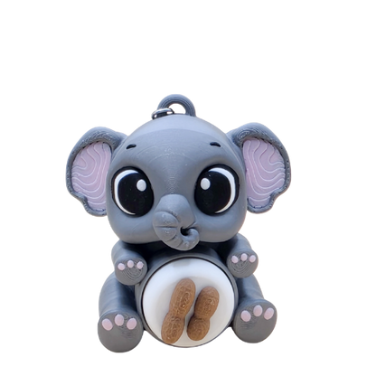 Peanut Elephant Clicker Keyring