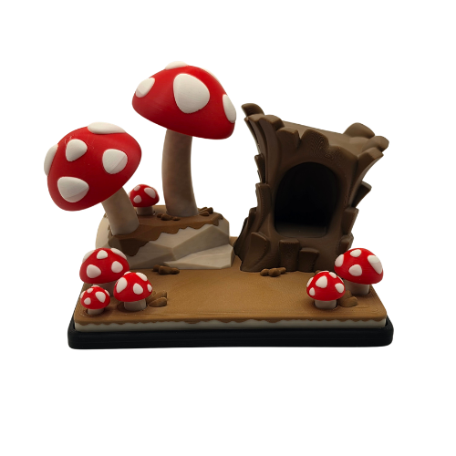 Hedgehogs in a Mushroom Forest