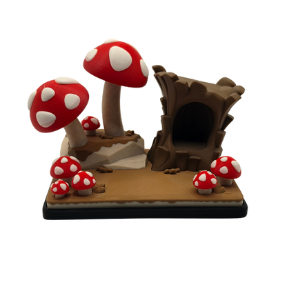 Hedgehogs in a Mushroom Forest